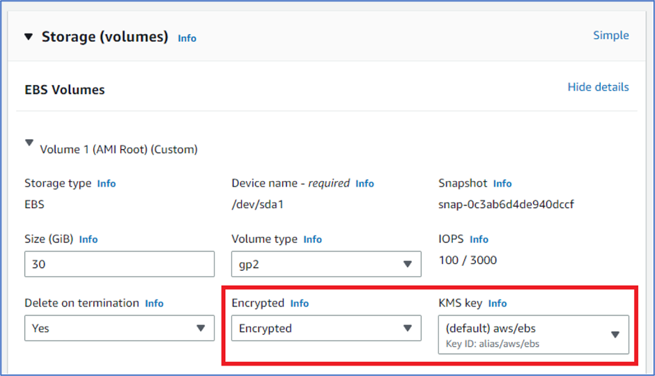 Encrypting storage